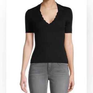 Laundry by Shelli Segal Short-Sleeve Sweater Polo S